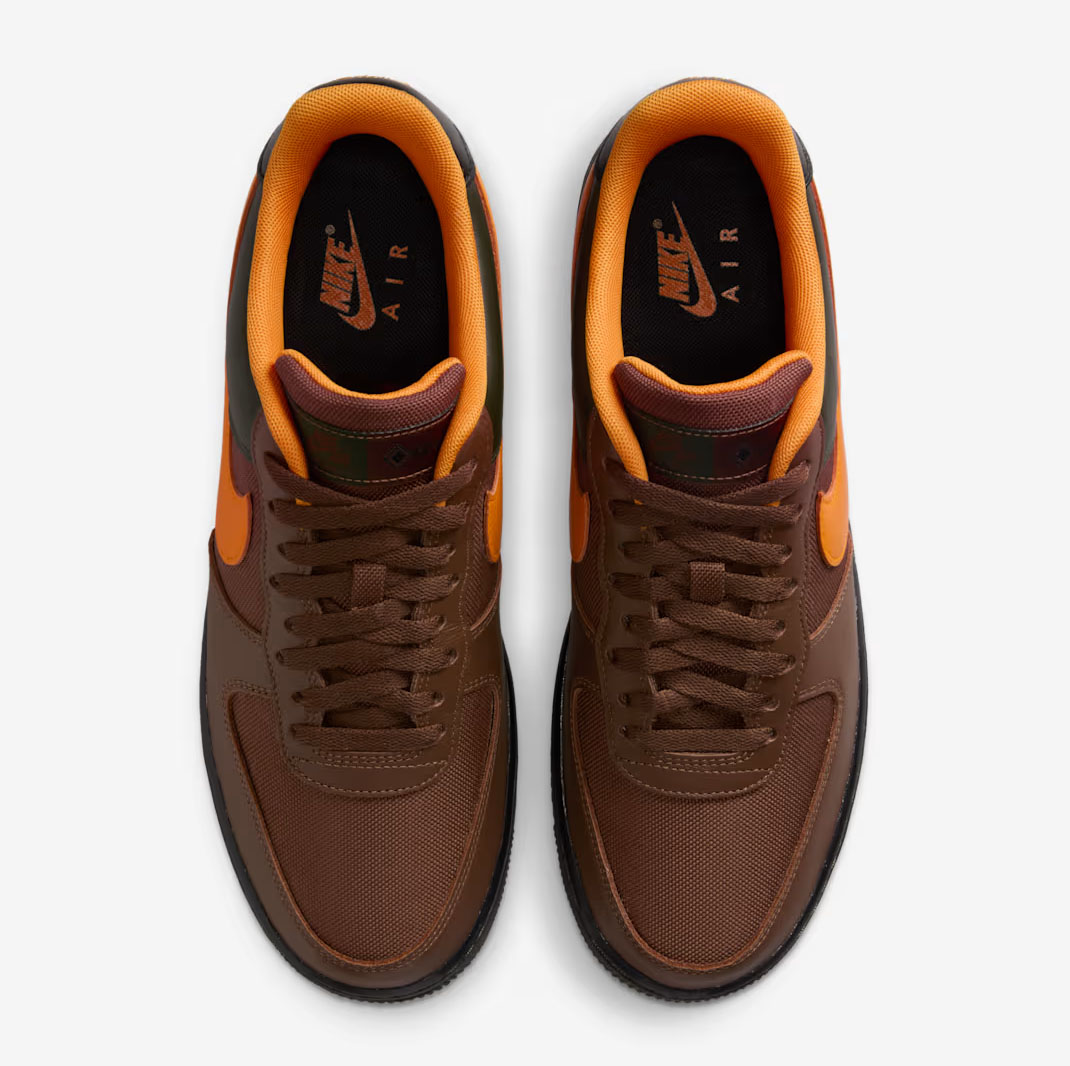 Nike Air Force 1 Low Gore Tex Fauna Brown Sequoia Black Bright Ceramic Mens Shoes 4