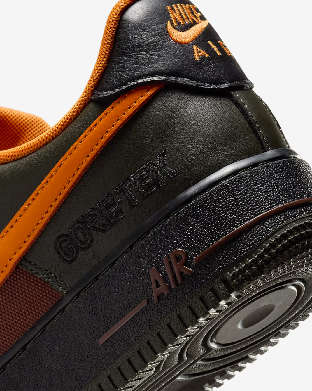 Nike Air Force 1 Low Gore Tex Fauna Brown Sequoia Black Bright Ceramic Mens Shoes 8