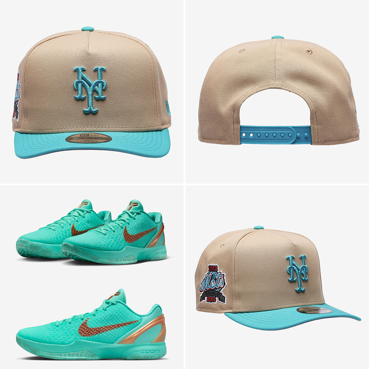 Nike Kobe 6 Protro Jalen Brunson Statue of Liberty x New Era New York Mets Snapback Hat
