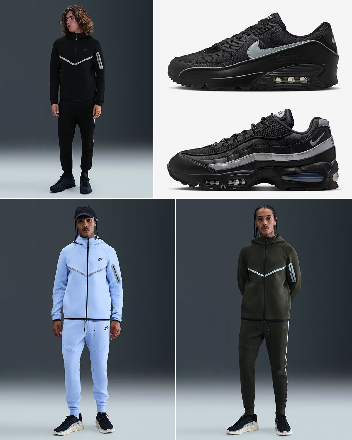 Nike Tech Fleece Reflective Mens Clothing Hoodies Jogger Pants Sneakers to Match