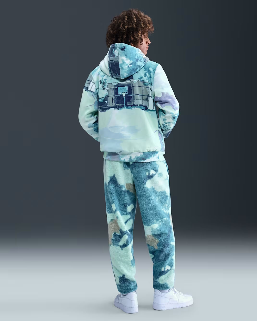 Nike Therma Fit Mens Sherpa Basketball Pants and Hoodie Dusty Cactus 2