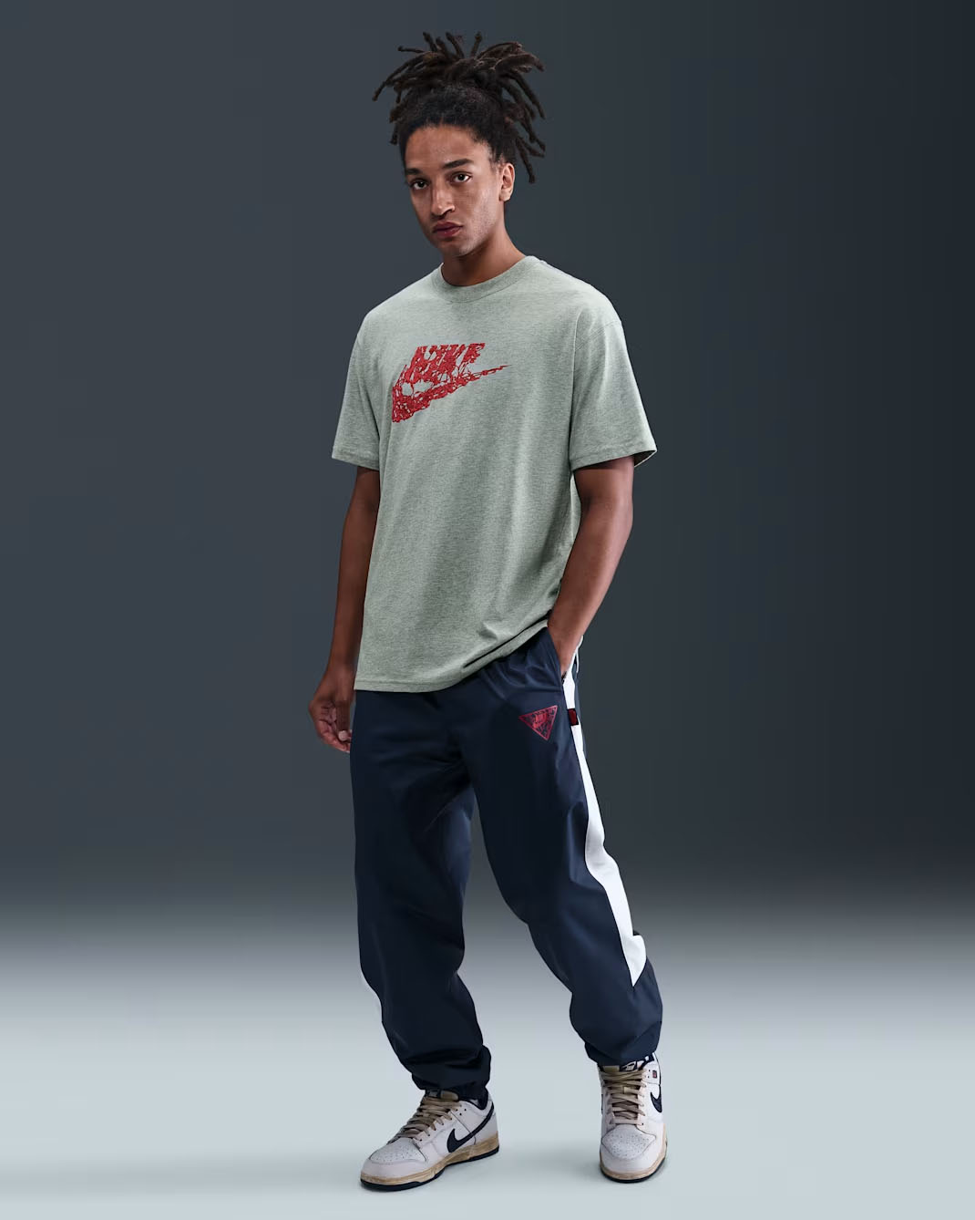 Nike x Stranger Things T Shirt Windrunner Pants Nike Dunks Outfit