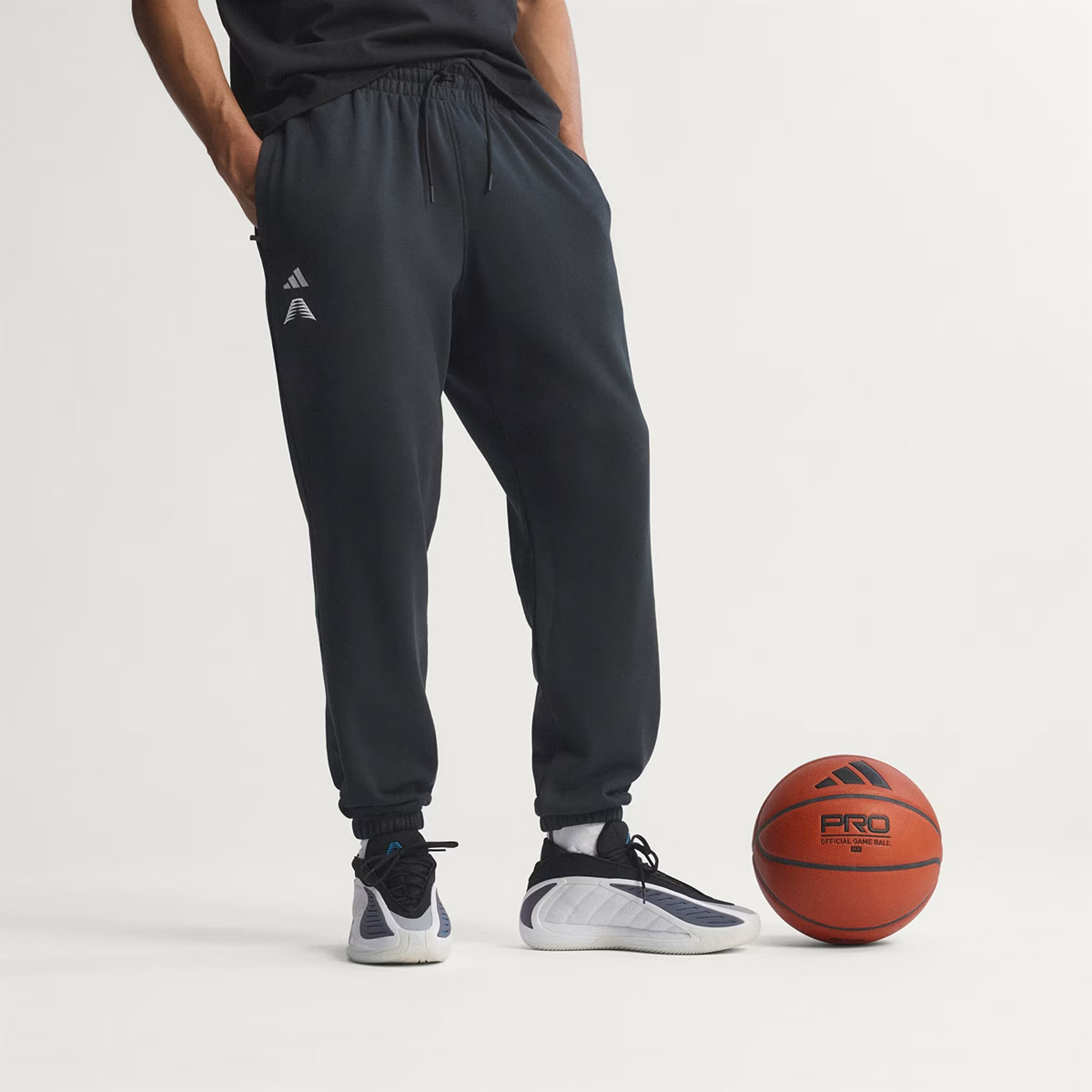 Adidas Anthony Edwards Foundation Sweatpants Black White 1