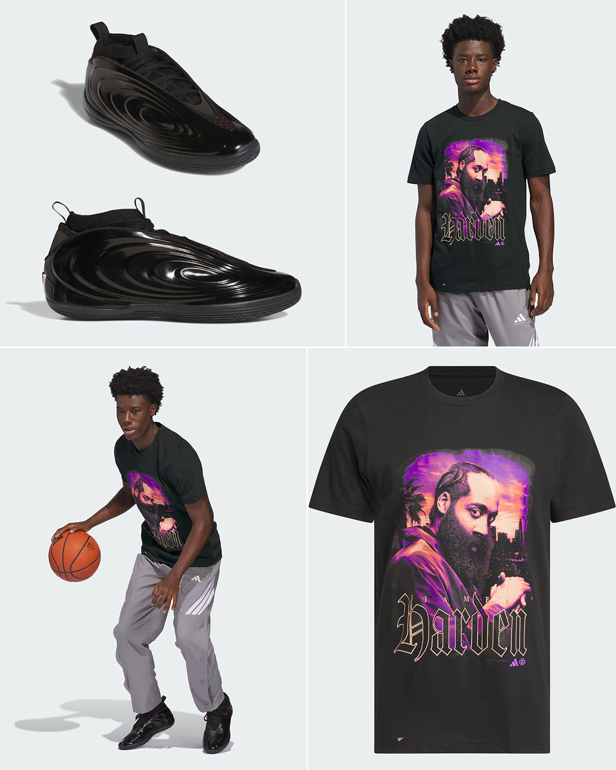 Adidas Harden Vol 10 Hell Cat Sneakers and Shirt Outfit