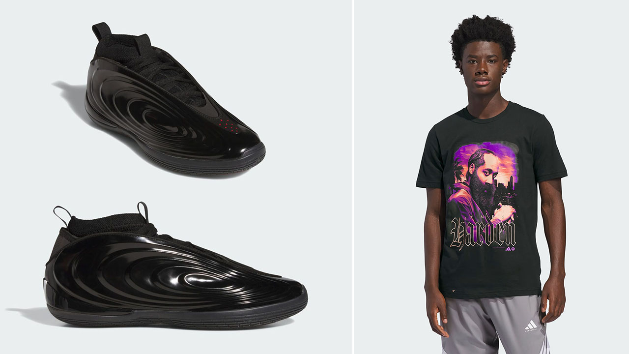Adidas Harden Vol 10 Hell Cat Sneakers and Shirt