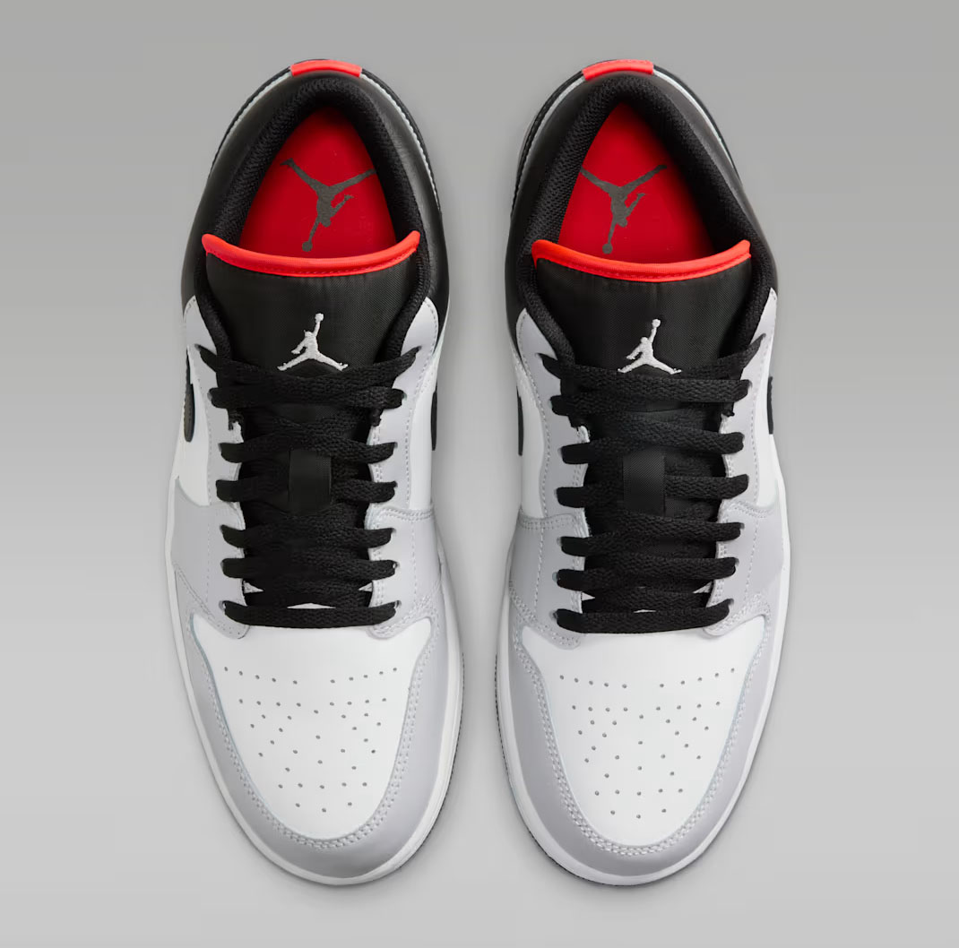 Air Jordan 1 Low Neutral Grey Summit White Infrared 23 Black Mens Sneakers 4