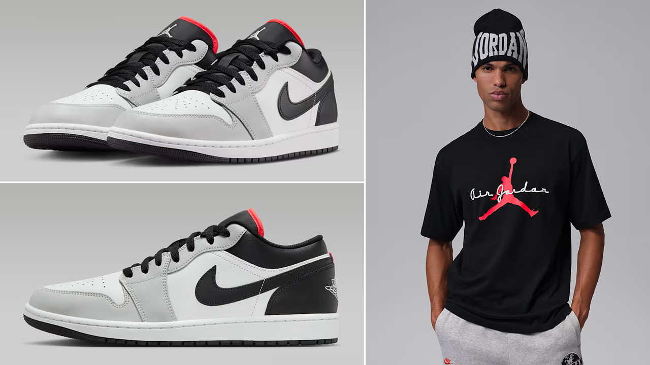 Air Jordan 1 Low Neutral Grey Summit White Infrared 23 Black Mens Sneakers Outfits