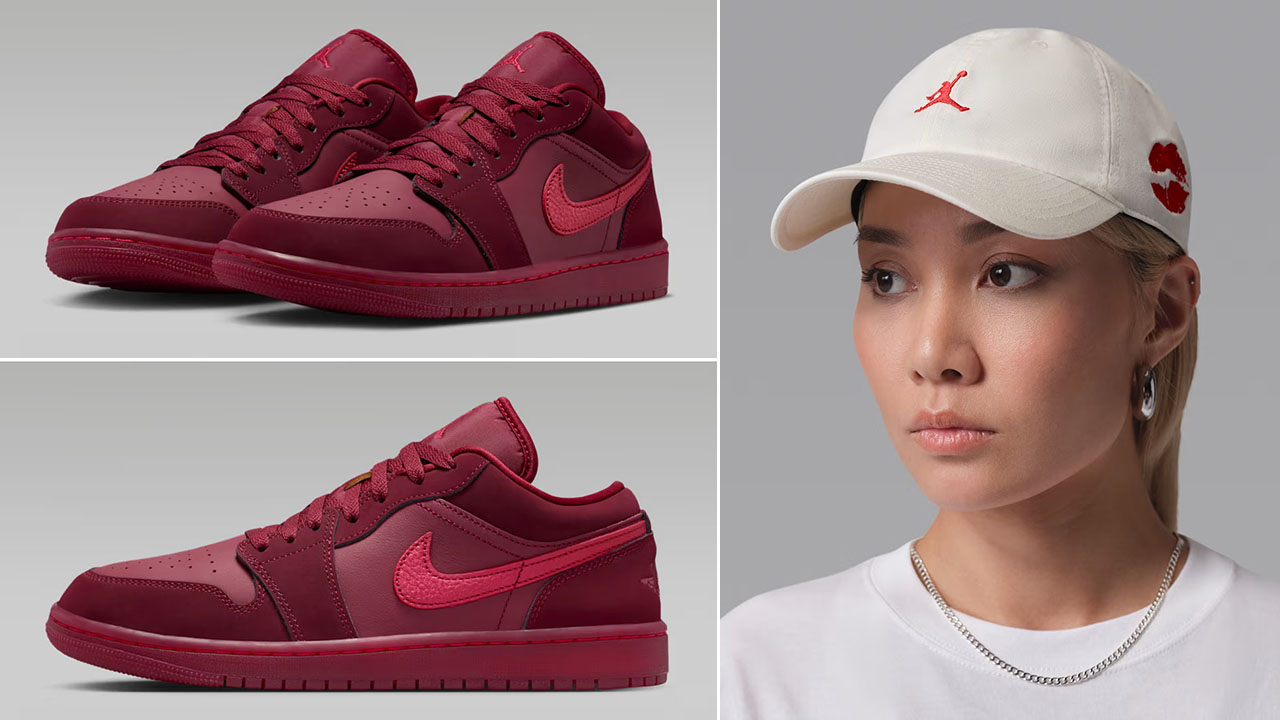 Air Jordan 1 Low SE Valentines Day 2026 Sneakers and Hat