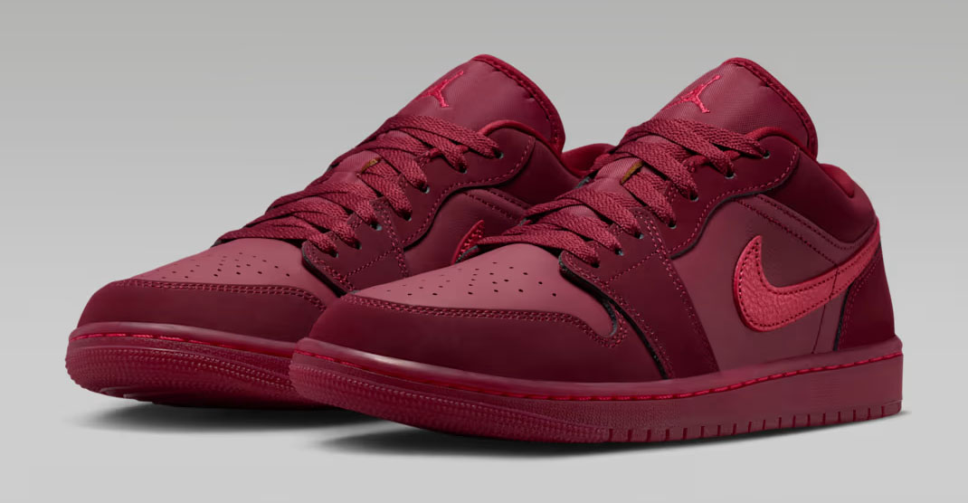 Air Jordan 1 Low SE Valentines Day 2026 Team Red Sierra Red Womens Sneakers 1