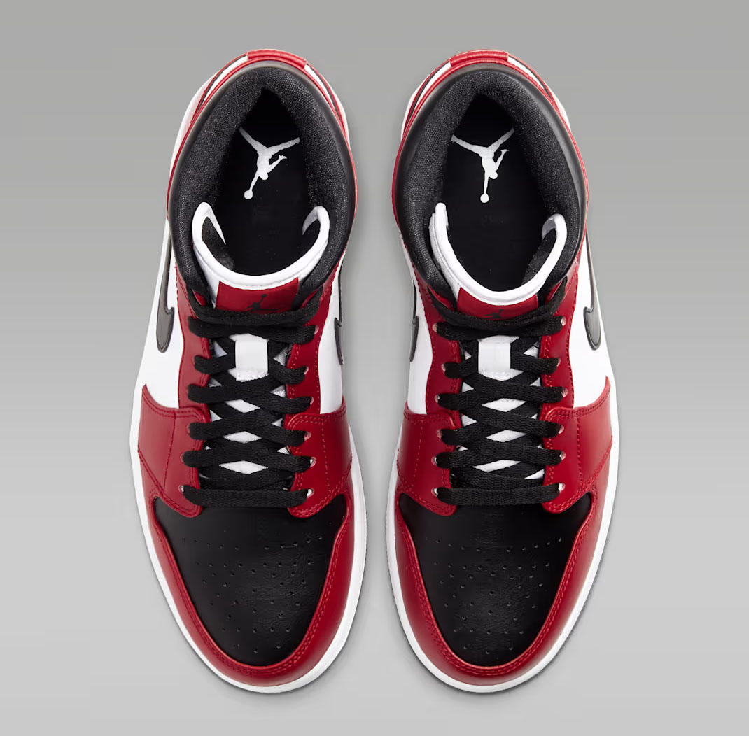 Air Jordan 1 Mid Chicago Black Toe 2026 Mens Shoes 4