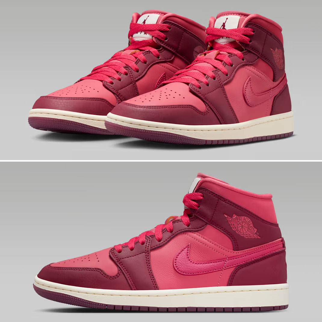 Air Jordan 1 Mid SE Valentines Day Womens Sneakers IB7018-600