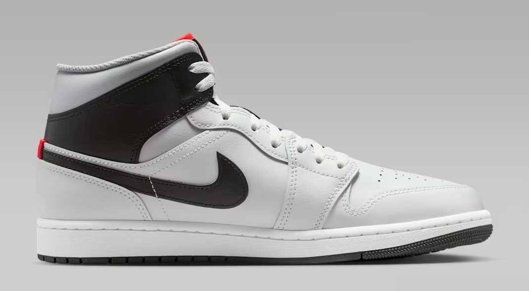 Air Jordan 1 Mid Summit White Infrared 23 Black Mens Sneakers 3
