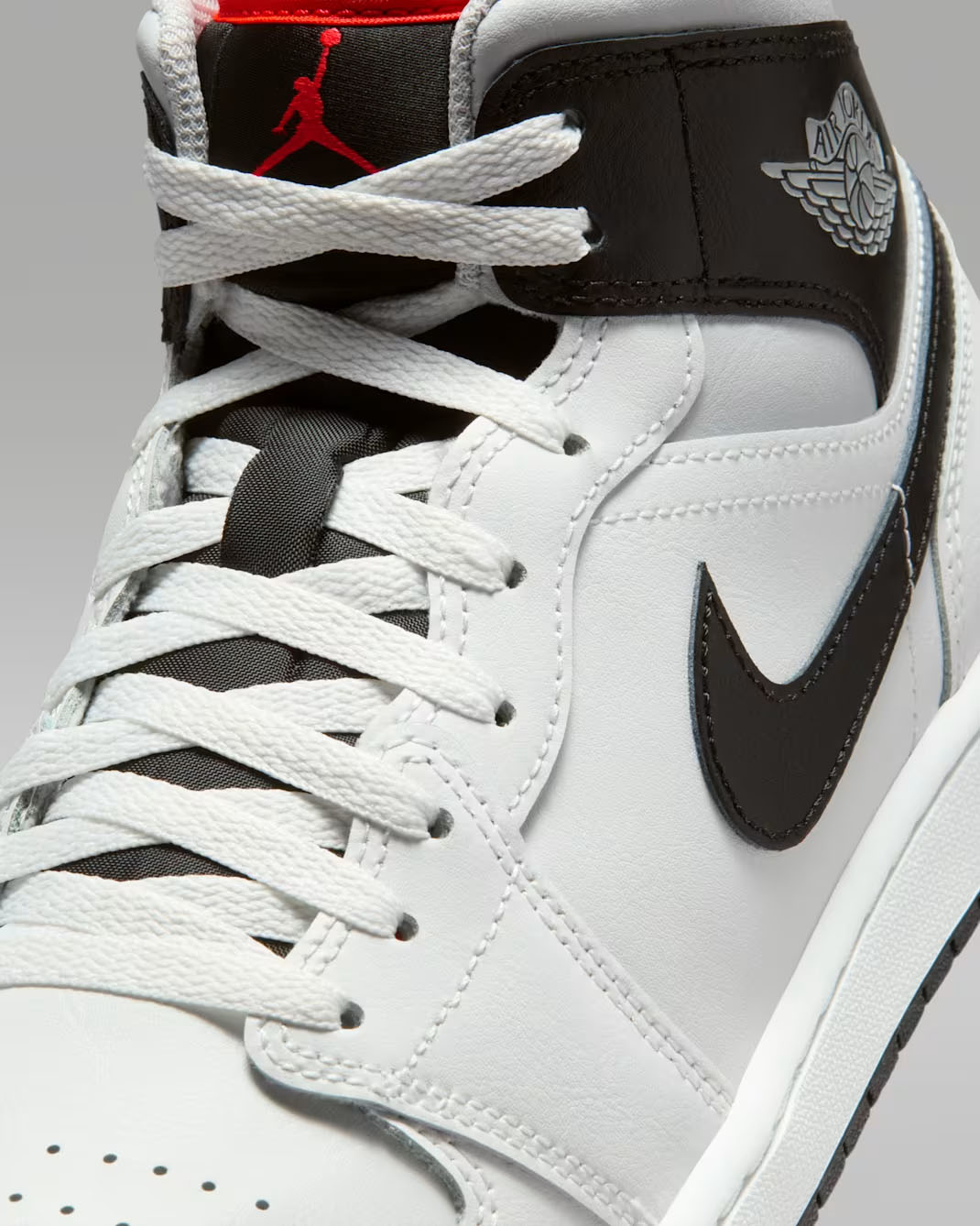 Air Jordan 1 Mid Summit White Infrared 23 Black Mens Sneakers 8