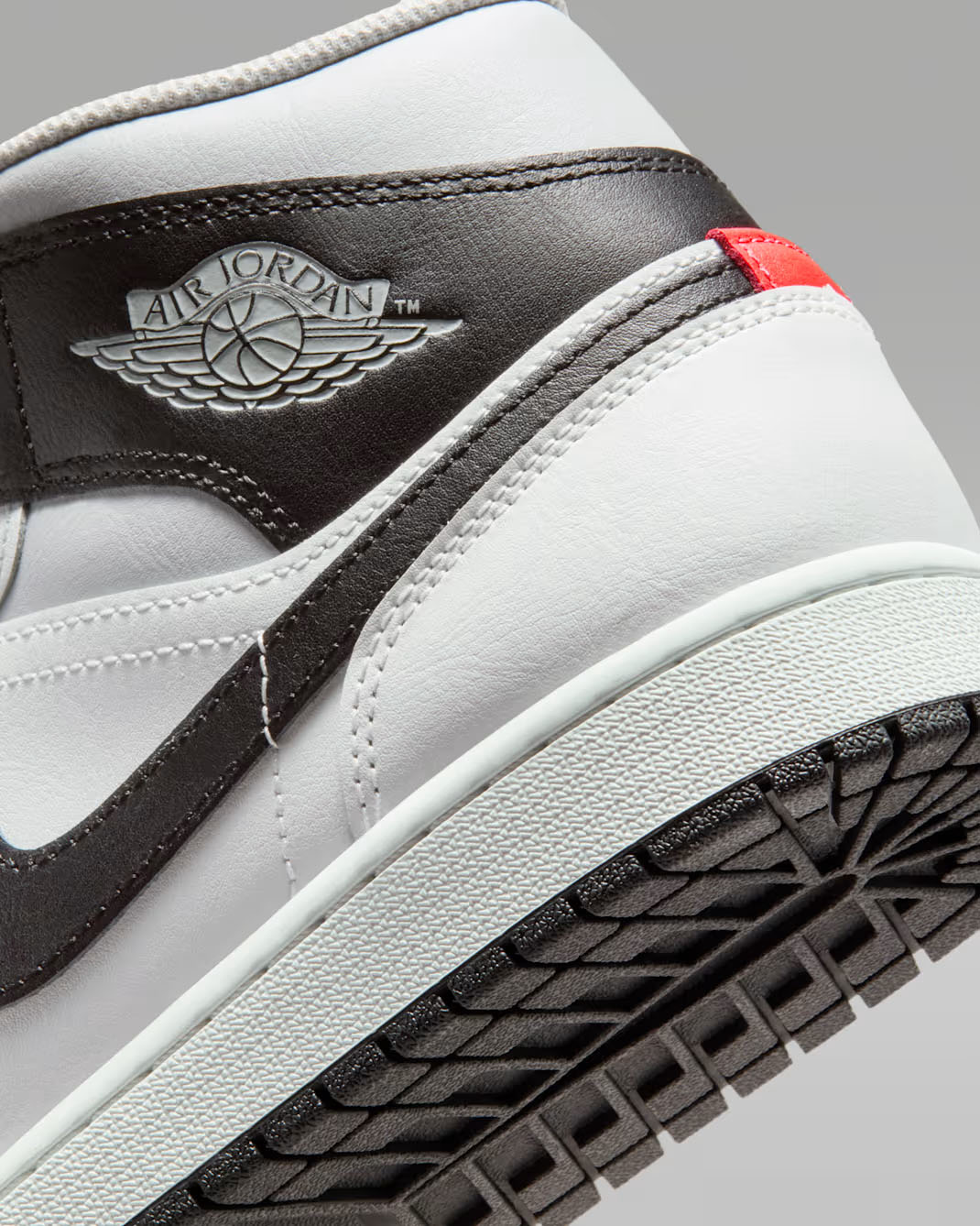 Air Jordan 1 Mid Summit White Infrared 23 Black Mens Sneakers 9
