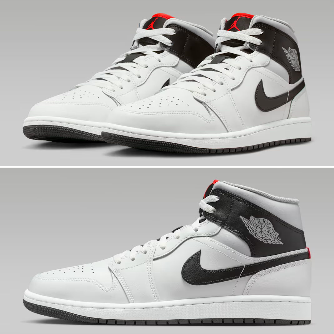 Air Jordan 1 Mid Summit White Neutral Grey Infrared 23 Black DQ8426-109