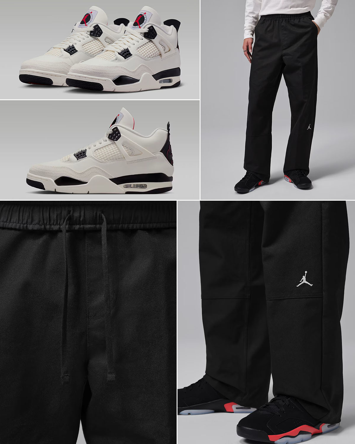 Air Jordan 4 Flight Club x Jordan Brooklyn Mens Woven Black Pants Outfit