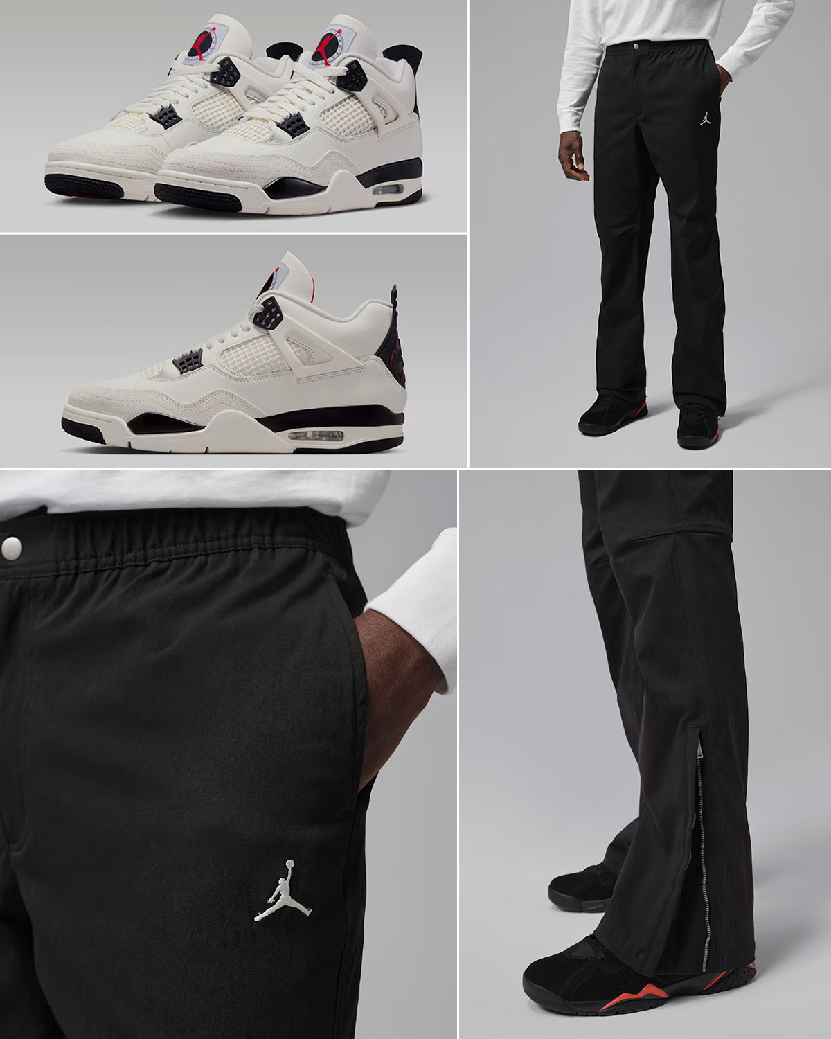 Air Jordan 4 Flight Club x Jordan Flight Essentials Mens Black Pants Outfit