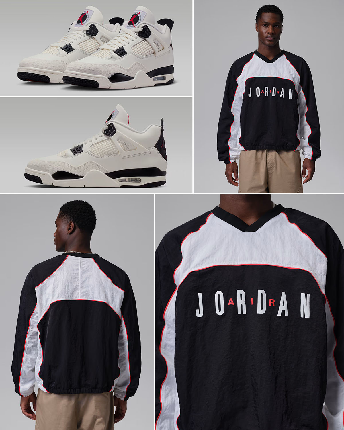 Air Jordan 4 Flight Club x Jordan Flight Long Sleeve Warm Up Top Outfit