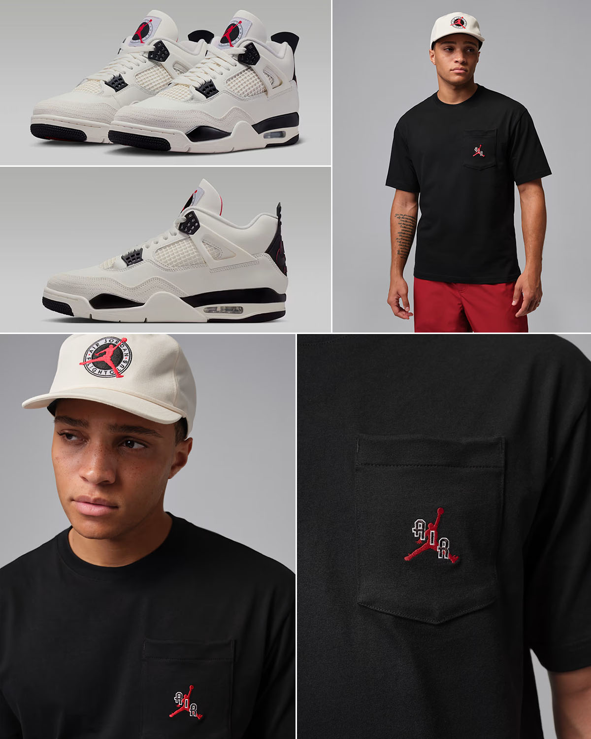 Air Jordan 4 Flight Club x Jordan Mens Pocket T Shirt Outfit