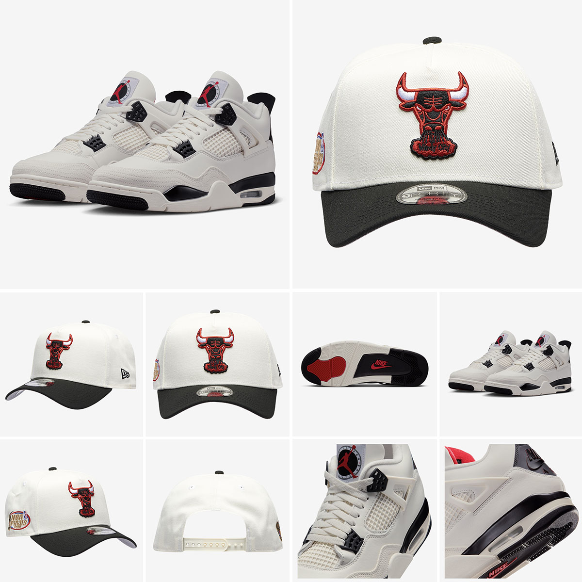 Air Jordan 4 Flight Club x New Era Chicago Bulls 9FORTY A Frame Snapback Hat
