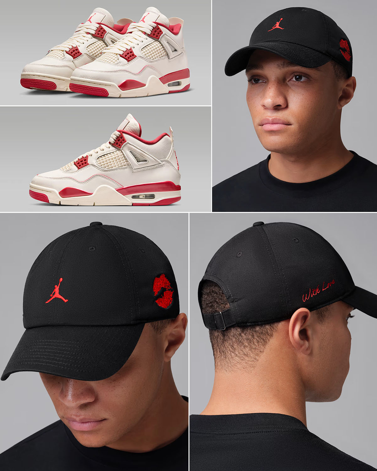 Air Jordan 4 Valentines Day 2026 x Jordan With Love Club Cap Black Hat
