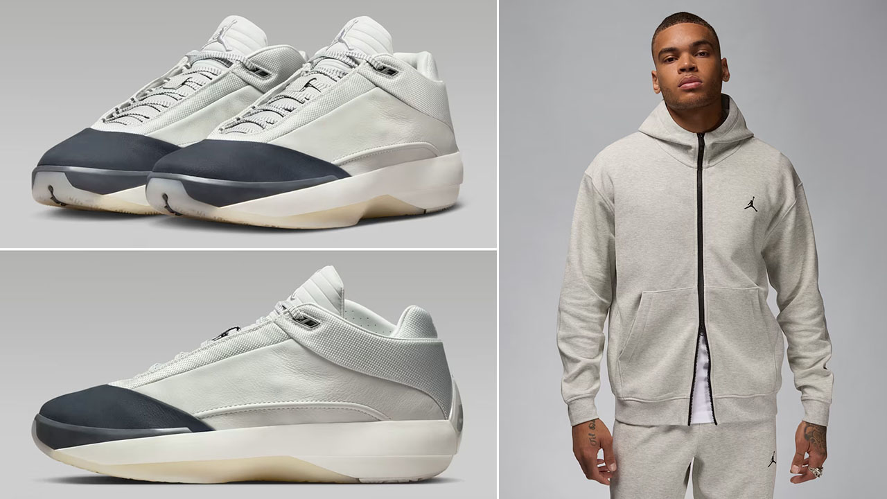 Air Jordan 40 Wolf Grey x Jordan Hoop Fleece Hoodie
