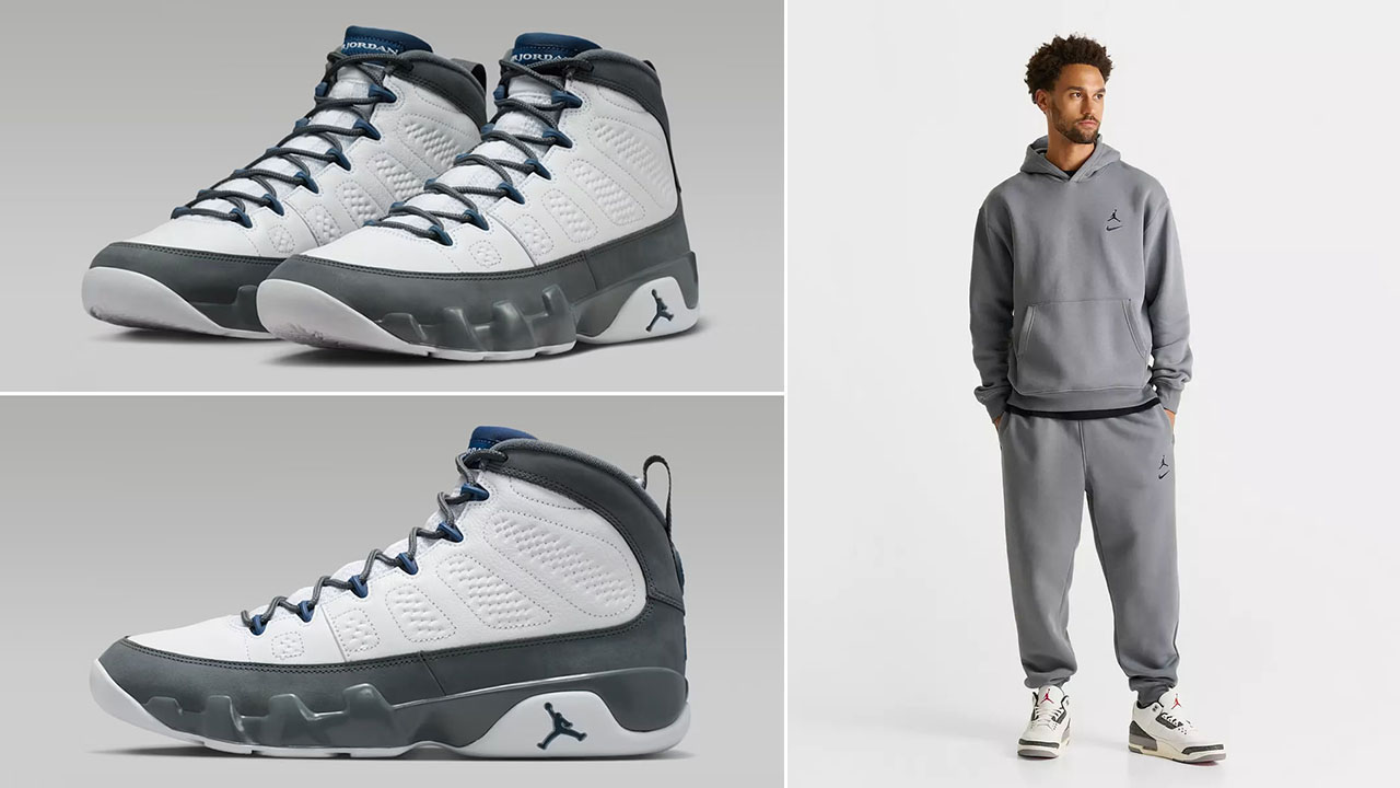 Air Jordan 9 Flint Grey 2026 Hoodie and Jogger Pants Outfit