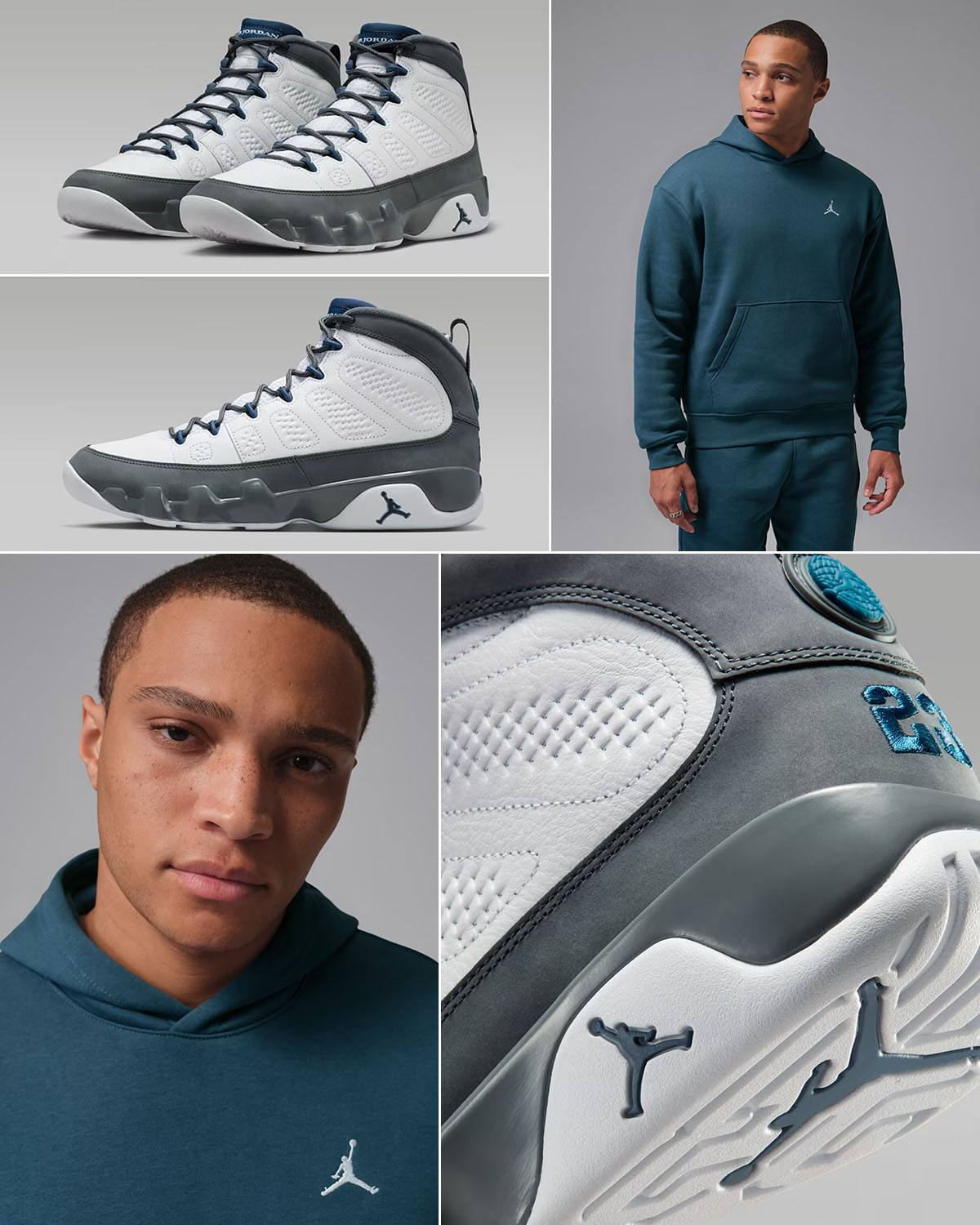Air Jordan 9 Flint Grey 2026 x Jordan Brooklyn Mens Fleece Pullover Hoodie Outfit