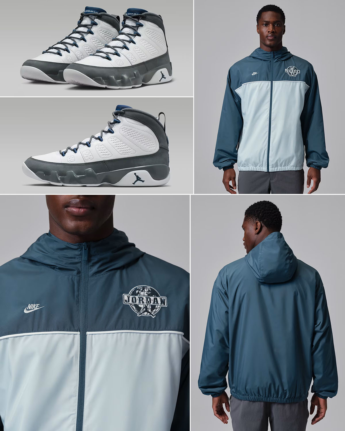 Air Jordan 9 Flint Grey 2026 x Jordan Brooklyn Mens Track Jacket Outfit