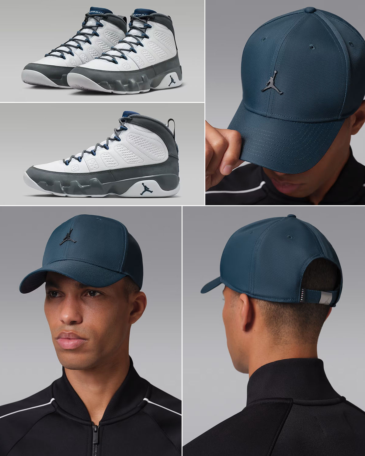 Air Jordan 9 Flint Grey 2026 x Jordan Rise Metal Jumpman Hat