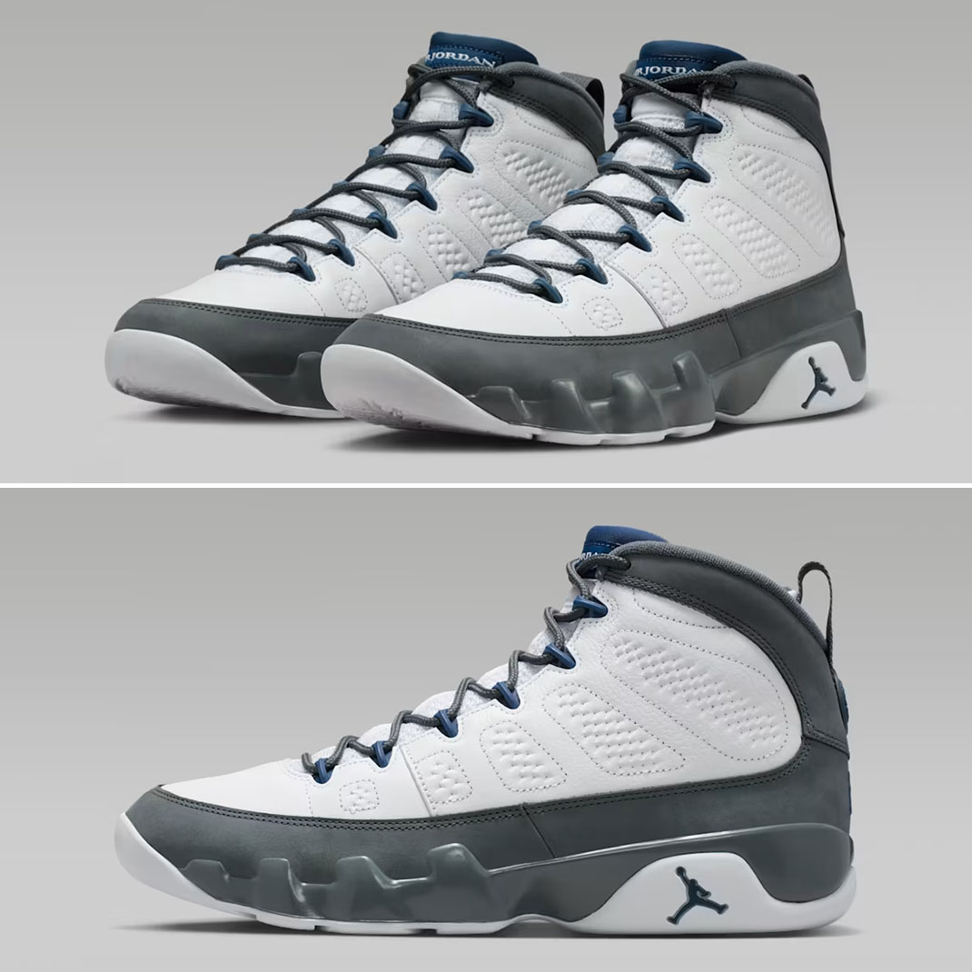 Air Jordan 9 Flint Grey French Blue 2026 Mens Shoes
