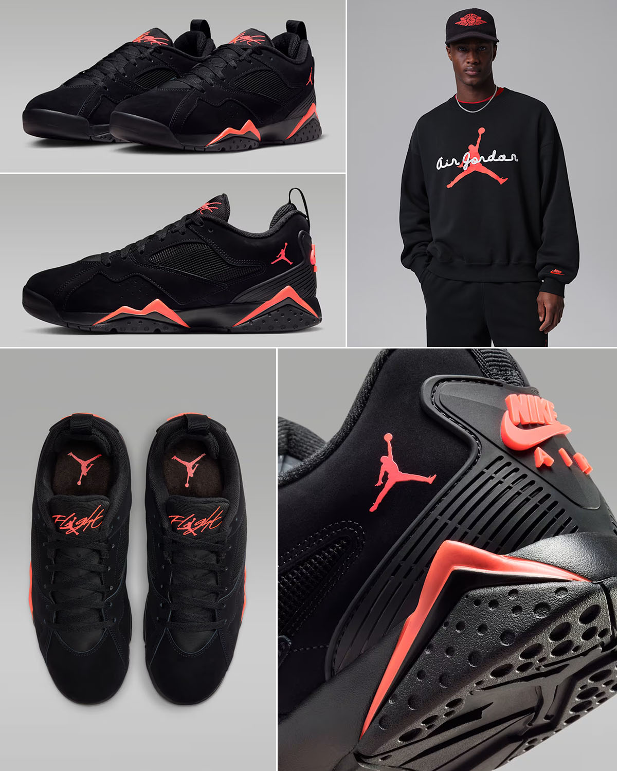 Air Jordan MVP 92 Black Infrared Mens Sneakers Outfits