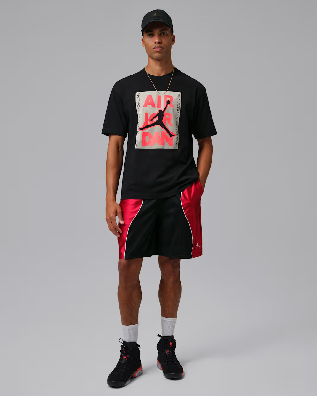 Air Jordan Men's Graphic T Shirt Black Infrared 23 Outfit