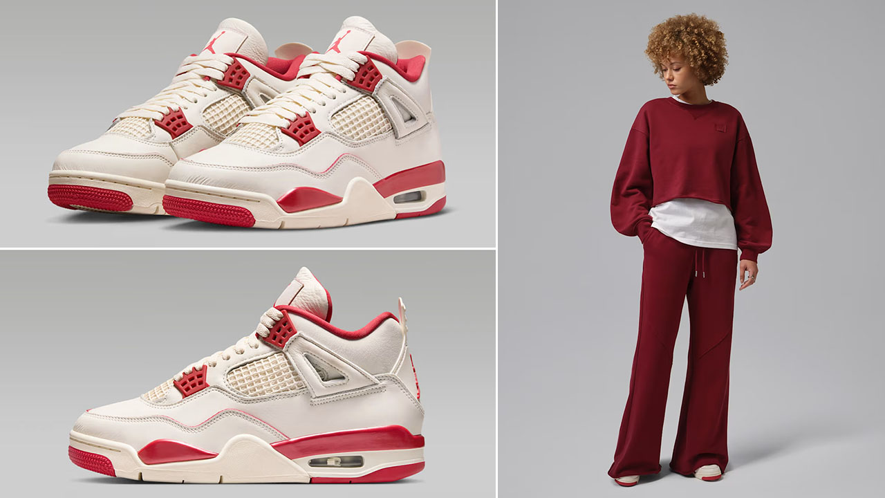 Air jordan 4 Valentines Day 2026 x Jordan Flight Fleece Womens Sweatshirt and Pants