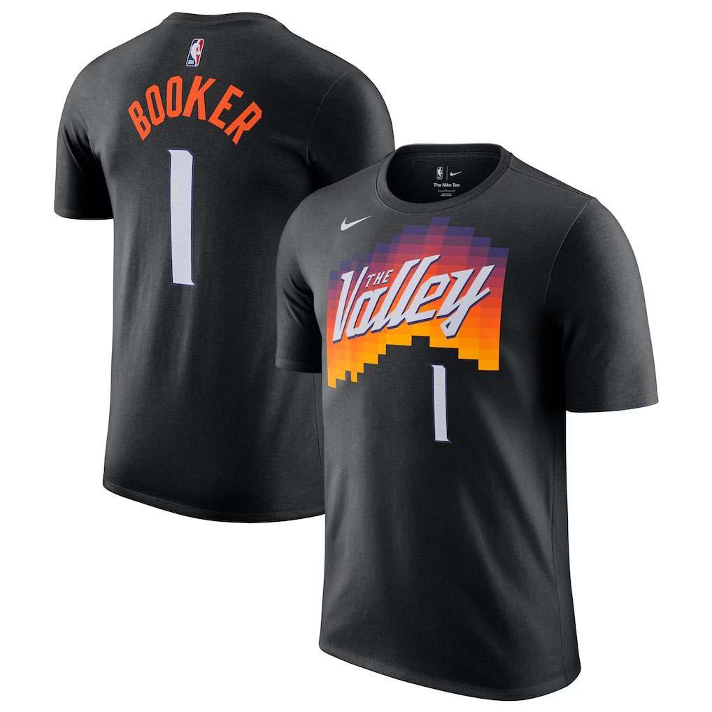Devin Booker Phoenix Suns Nike 2025 26 City Edition Name Number T Shirt