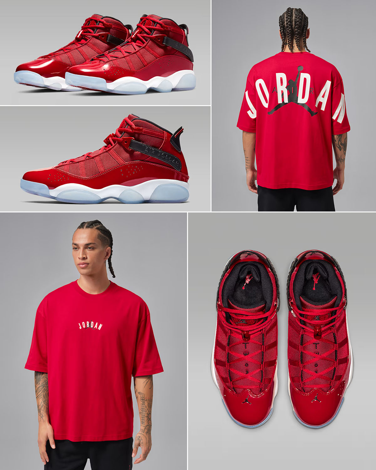 Jordan 6 Rings Gym Red x Jordan Mens Oversized T Shirt Outfit