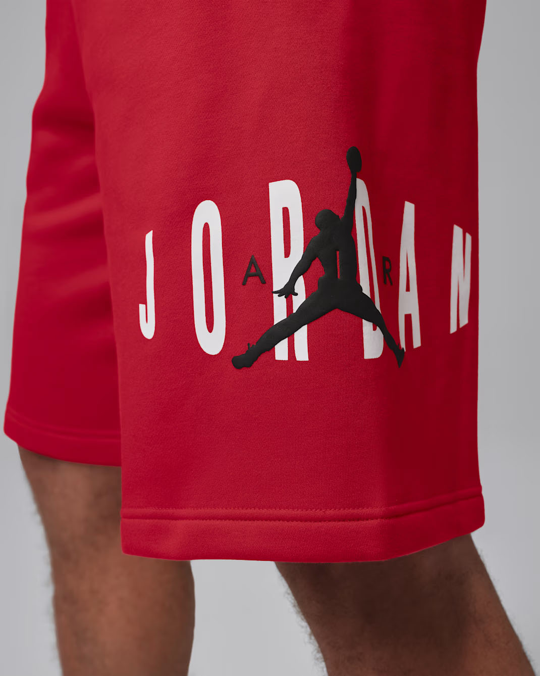 Jordan Brooklyn Fleece Mens Shorts Gym Red Black White 2