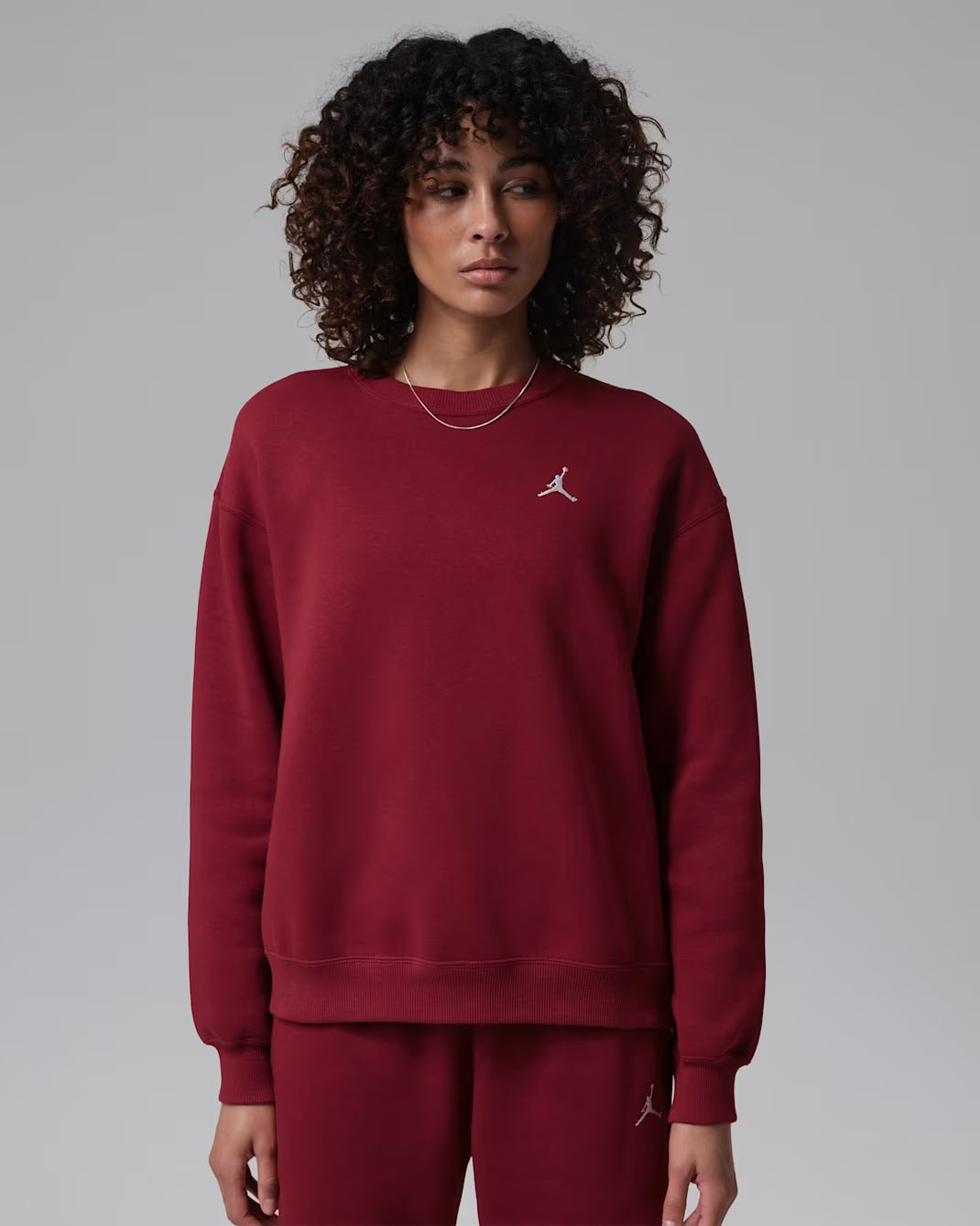 Jordan Brooklyn Fleece Women's Crew-Neck Sweatshirt Team Red