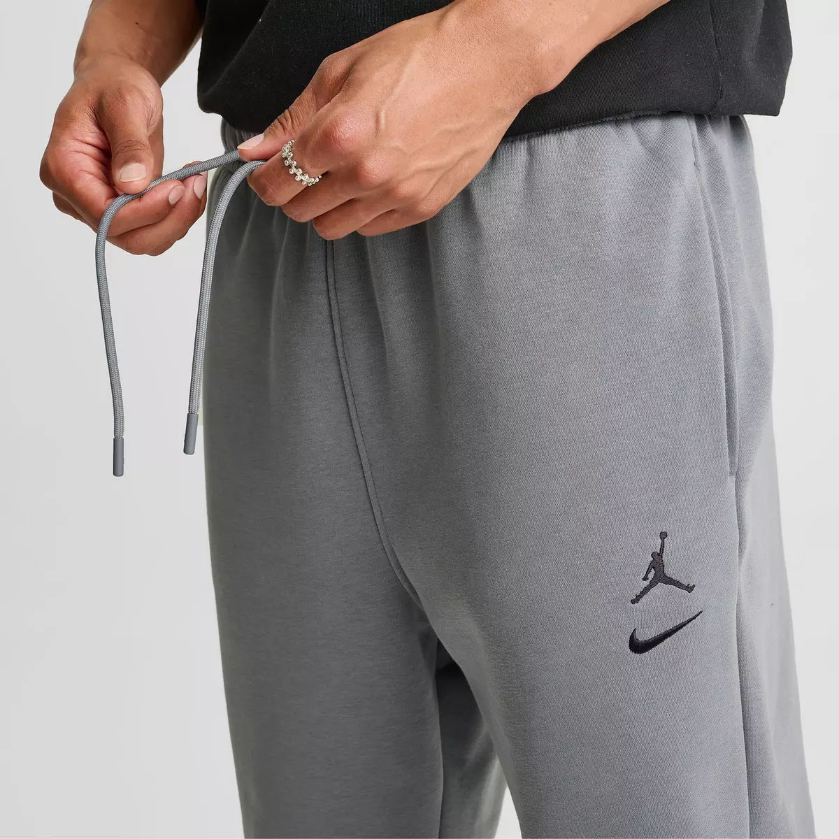 Jordan Brooklyn Swoosh Fleece Mens Pants Cool Grey 2