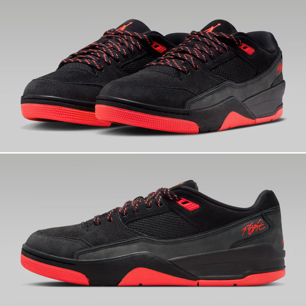Jordan Flight Court Black Infrared 23 Mens Shoes HF3255-011