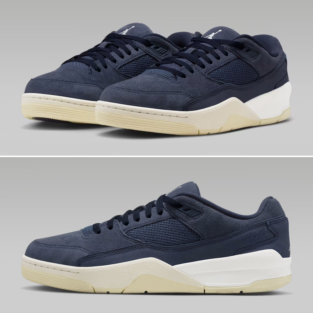 Jordan Flight Court Obsidian Coconut Milk Light Midnight Sail Mens Shoes HF3255-401