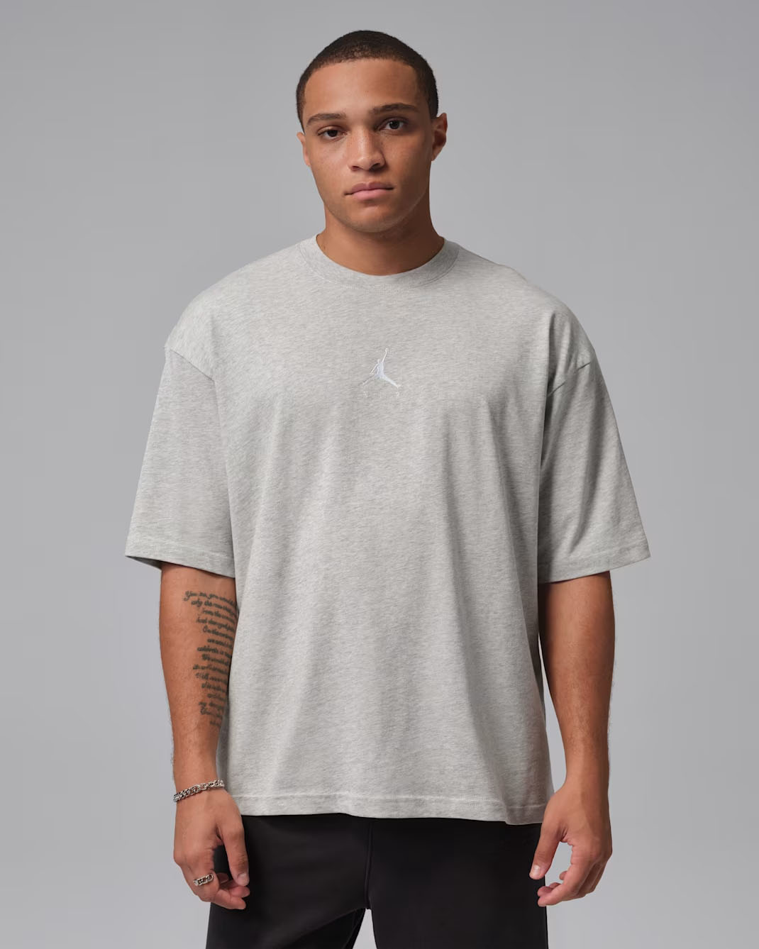 Jordan Flight Essentials Mens Oversized T Shirt Grey Heather 1