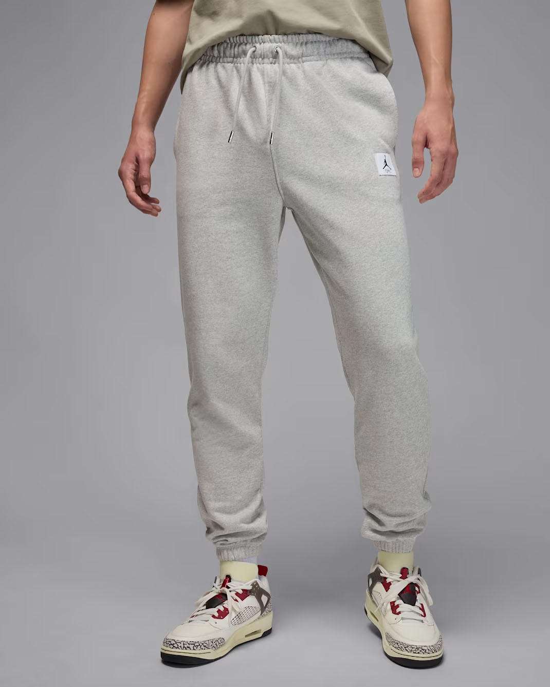 Jordan Flight Fleece Mens Pants Grey Heather 1