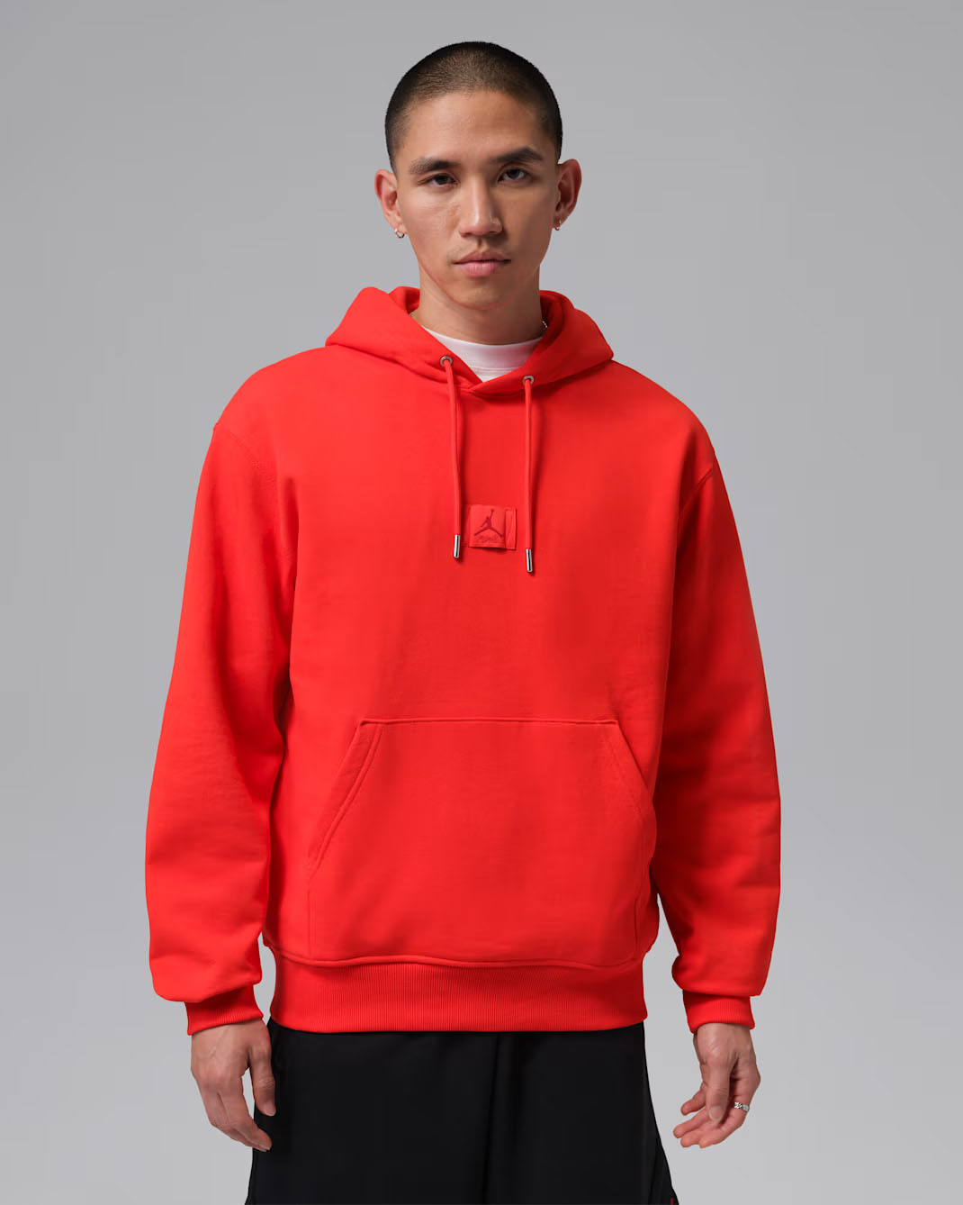 Jordan Flight Fleece Mens Pullover Hoodie Chile Red