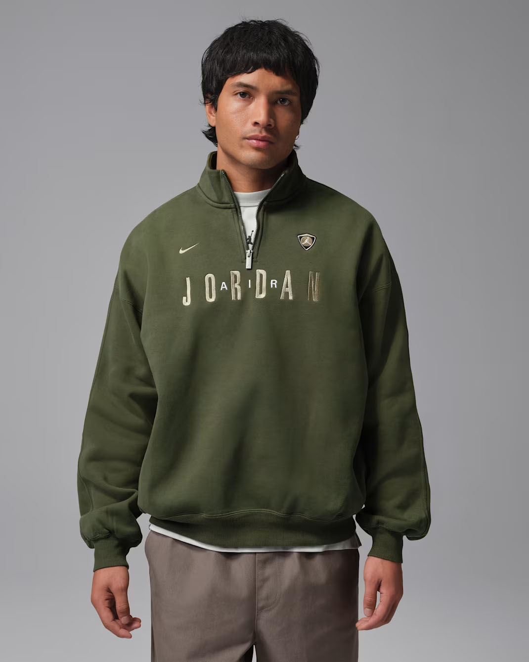 Jordan-Flight-Graphic-Fleece-Zip-Top-Cargo-Khaki