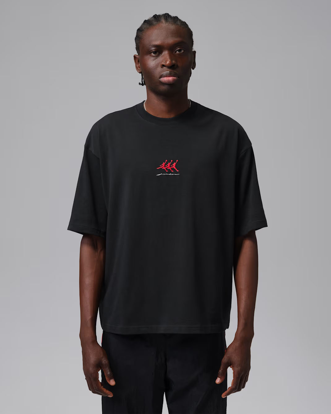 Jordan Flight Mens Oversized Graphic T Shirt Black 1