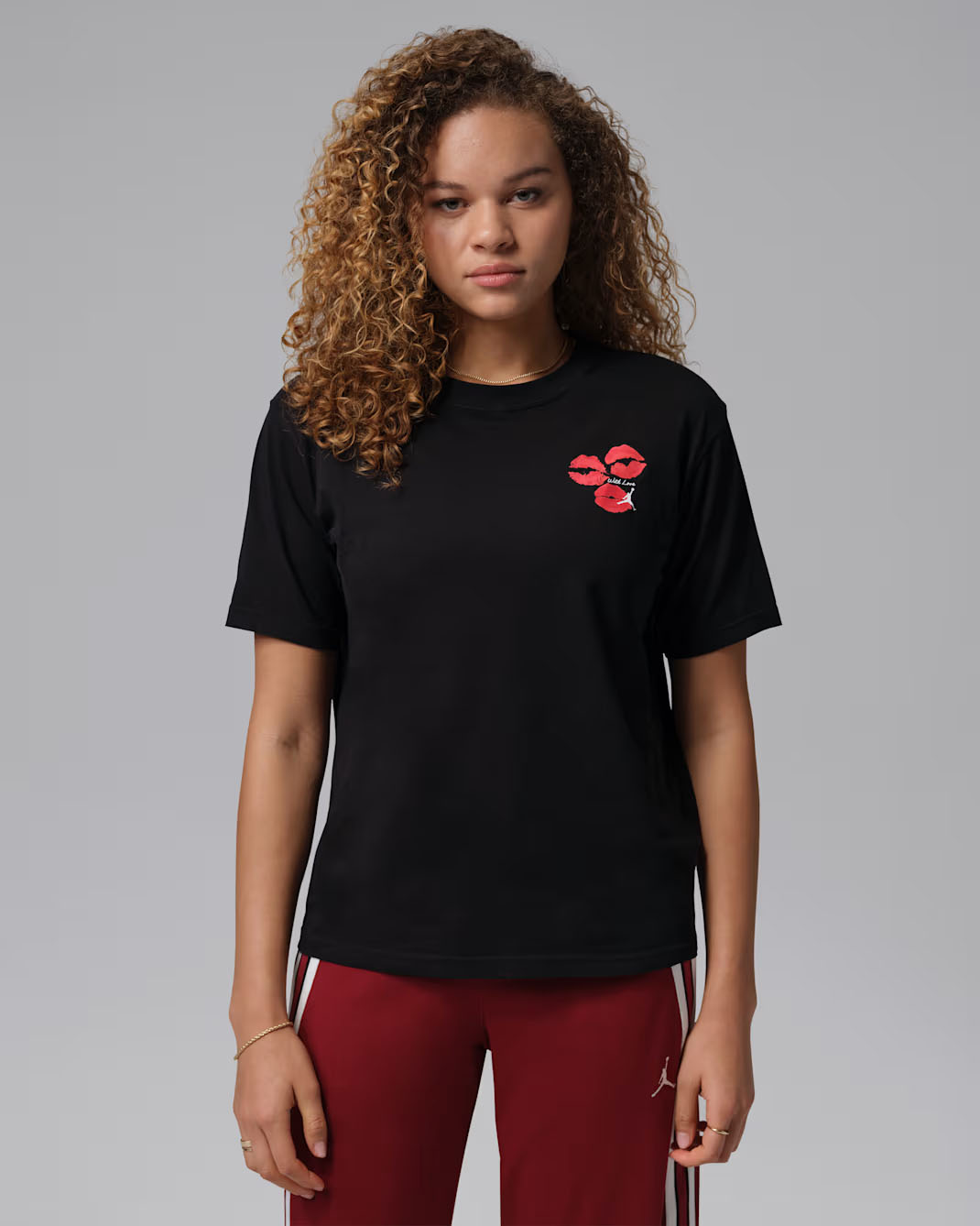 Jordan Flight With Love Valentines Day 2026 Womens T Shirt Black 1