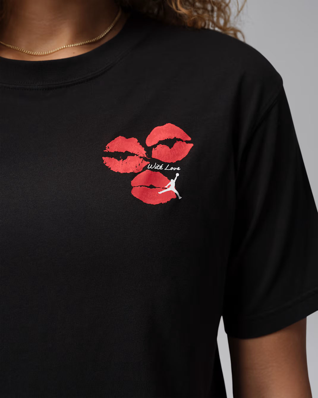 Jordan Flight With Love Valentines Day 2026 Womens T Shirt Black 2