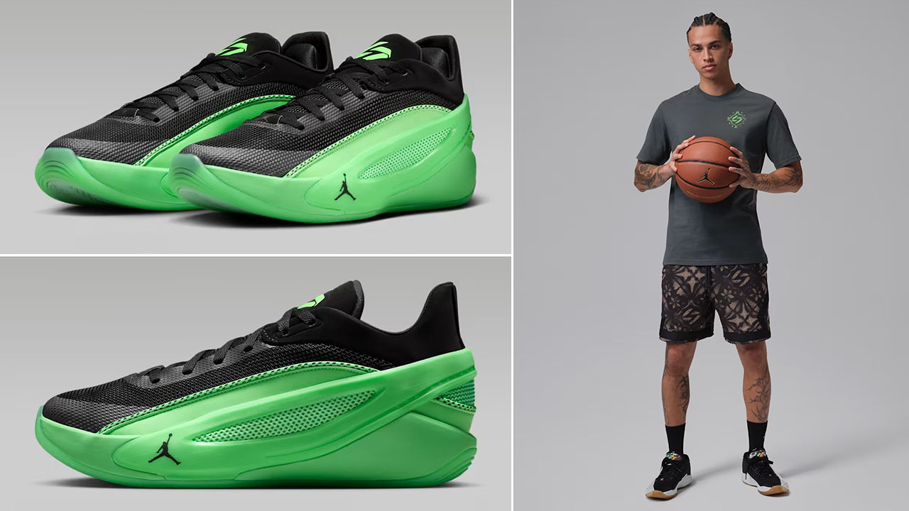Jordan Luka 5 Venom Shoes Shirt Shorts Outfit