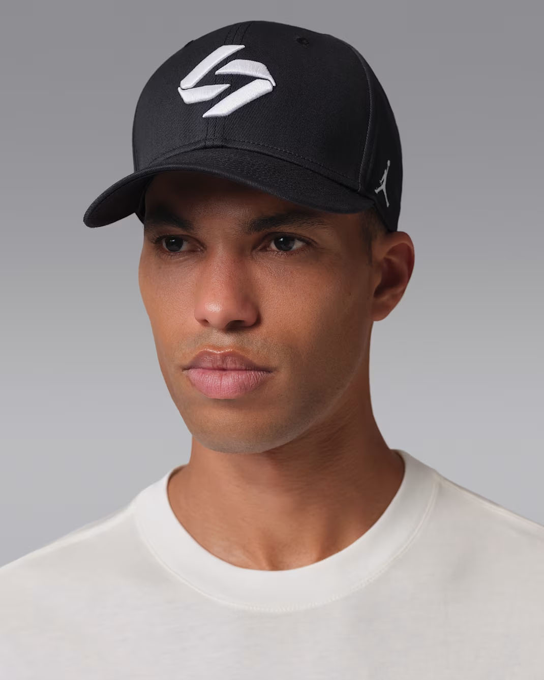 Jordan Luka Rise Cap Snapback Hat Black White 1